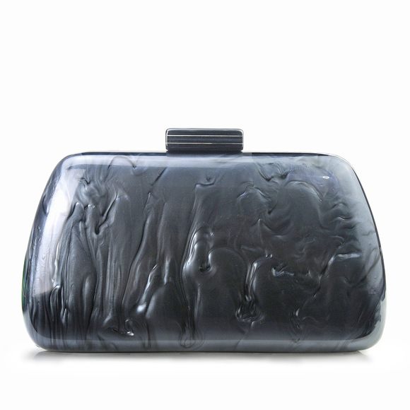 Acrylic Evening Clutch Bag With Detachable Chain Strap Marble Purse :v - Picture 1 of 6